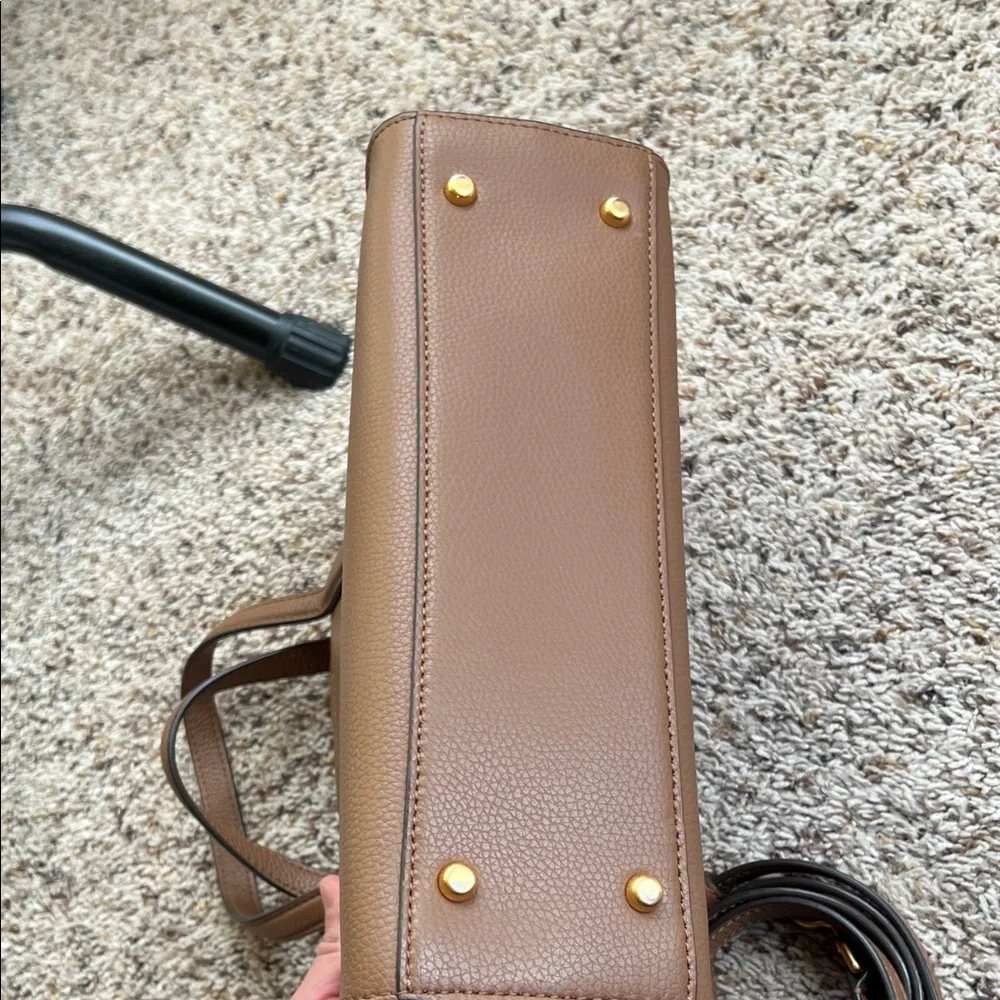 Tory Burch Brown small Satchel/ crossbody with orange Interior - Picture 4 of 4